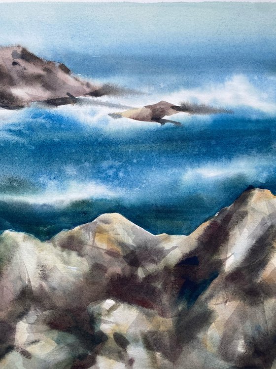 White waves. Scotland.