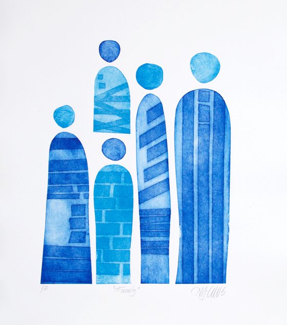 Family, collagraph