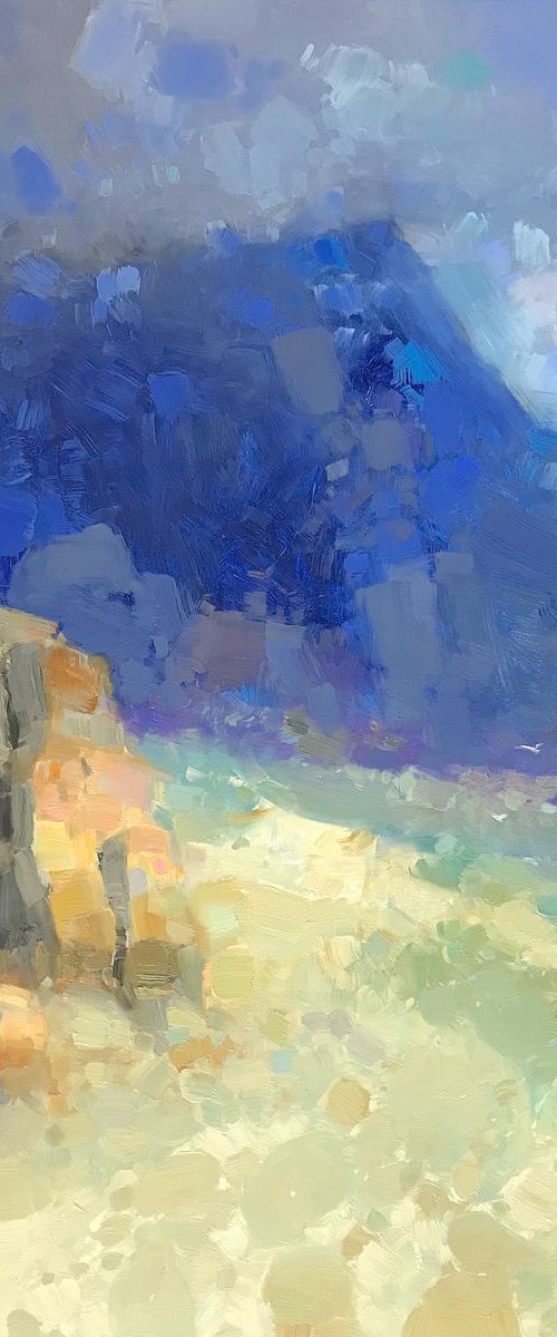 Seascape, Original oil painting, Handmade artwork, One of a kind by Vahe Yeremyan