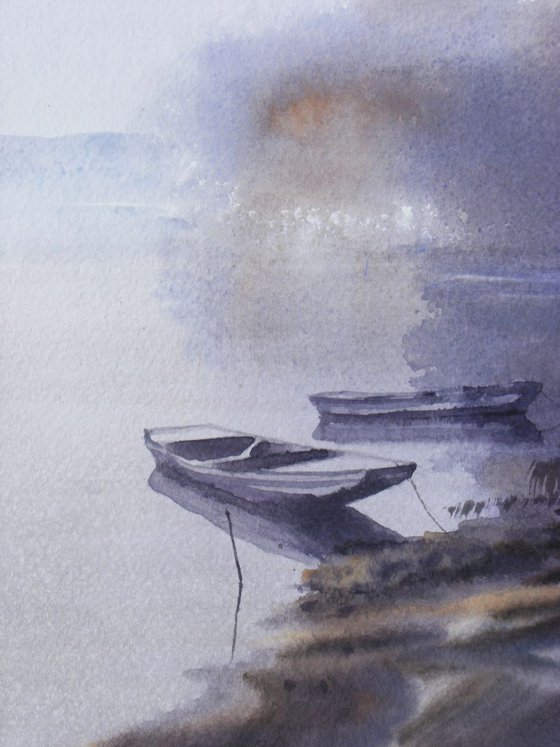 "Two boats in the morning mist" SPECIAL PRICE!!!