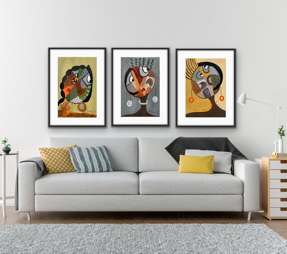 Selfie 3,4,5 (TRIPTYCH)