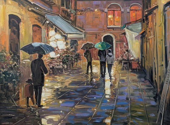 Rain-Kissed Alley