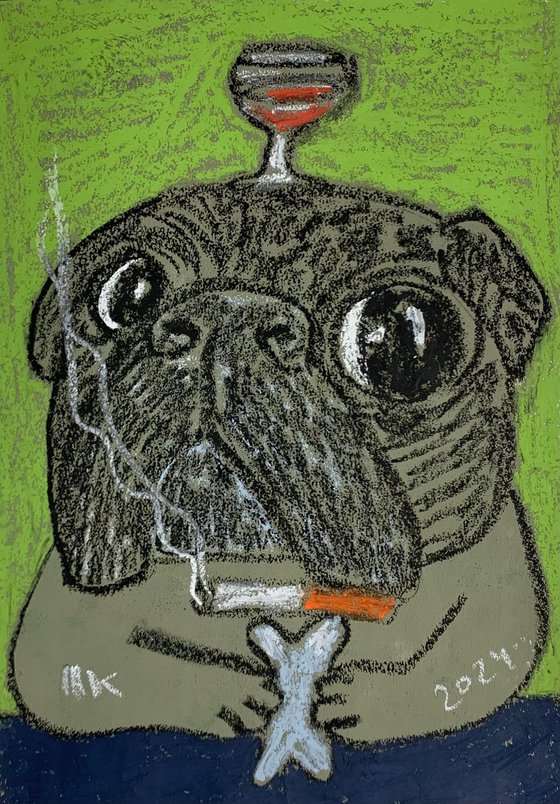 Smoking pug #10