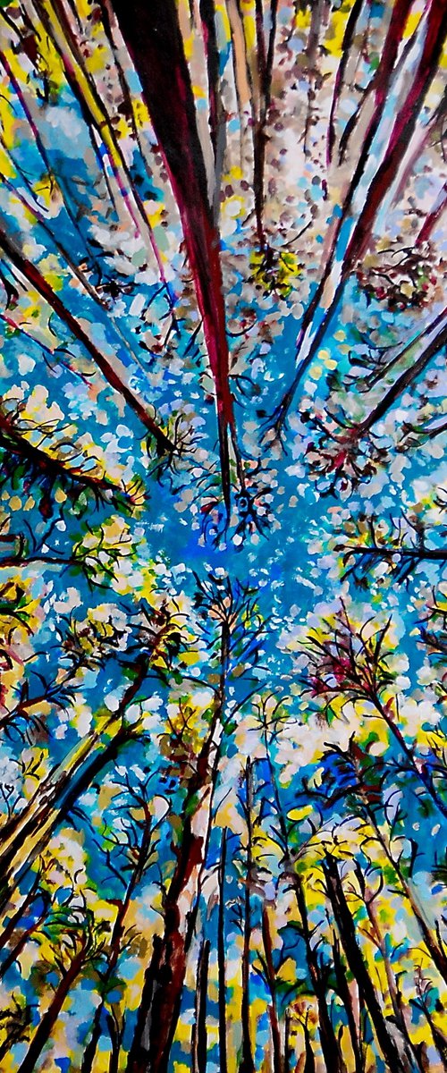 Blue Forest  / 87.5 x 72 cm by Alexandra Djokic
