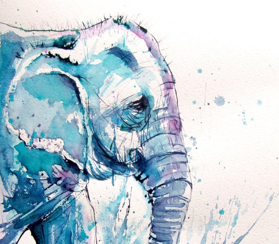 Elephant playing