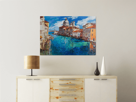 Venice Italy  - Italian impasto Landscape painting