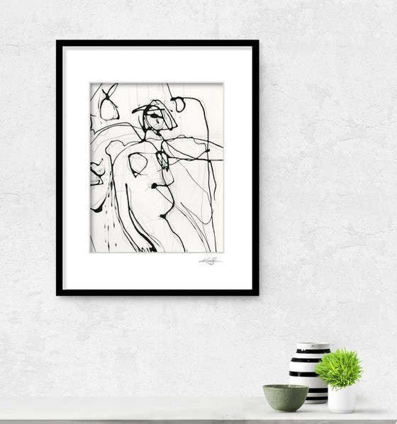Doodle Nude 5 - Minimalistic Abstract Nude Art by Kathy Morton Stanion