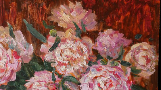 Peonies in Amber