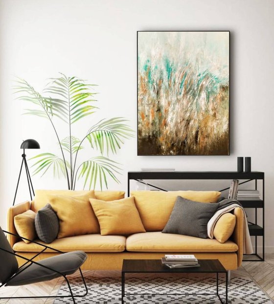 Land 70x100cm Abstract Textured Painting