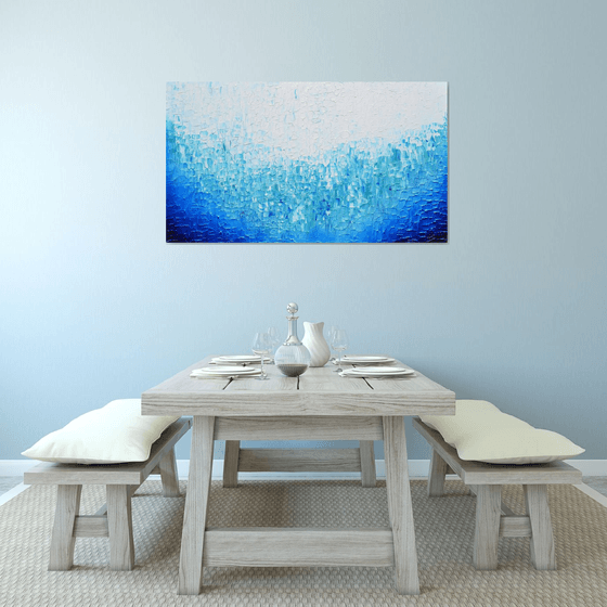 Tranquil XIII - Large Blue Painting