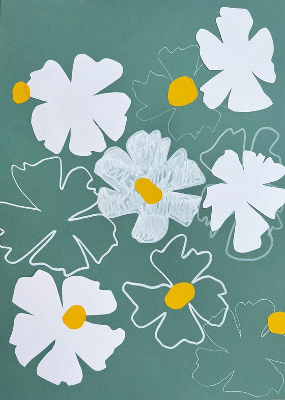 White Paper Cut Flower