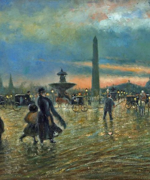 "Old time Paris 'place de la concorde" by GOUYETTE jean-michel