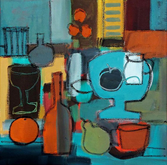 Still Life with Yellow Shutters