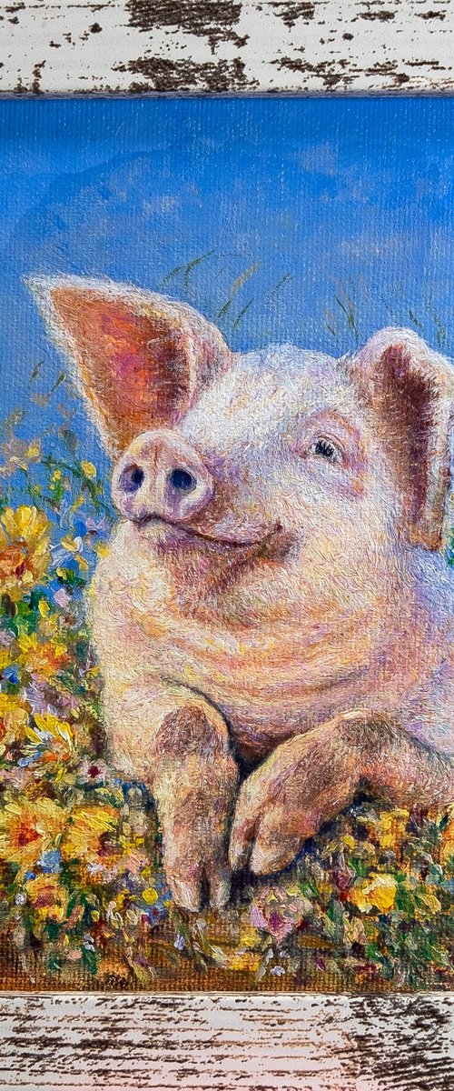 The Very Happy Pig. by Anastasia Woron