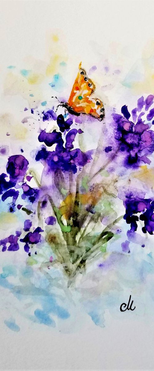 Butterfly dance/ free shipping in USA for any of my artworks by Cristina Mihailescu