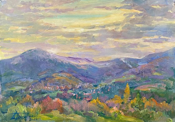 Evening Light over Mountain Valley