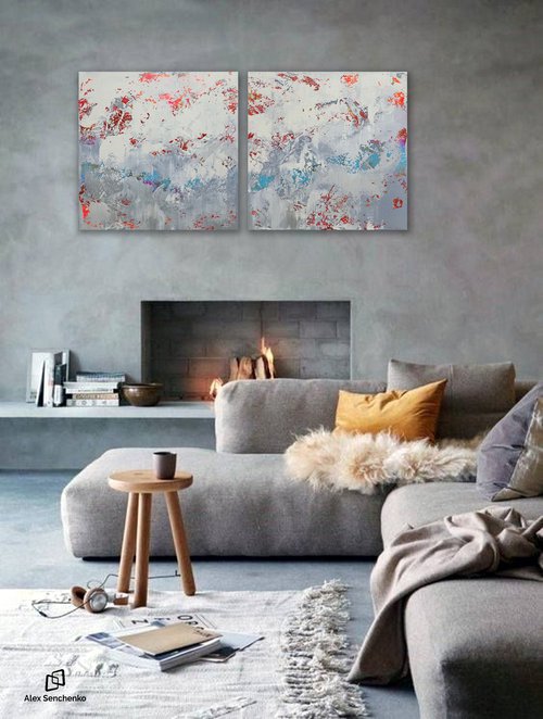 200x100cm. / abstract painting / Abstract 22156 by Alex Senchenko