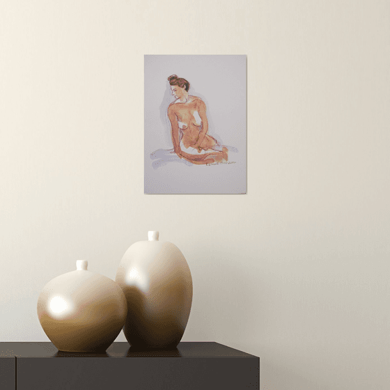 Seated female nude