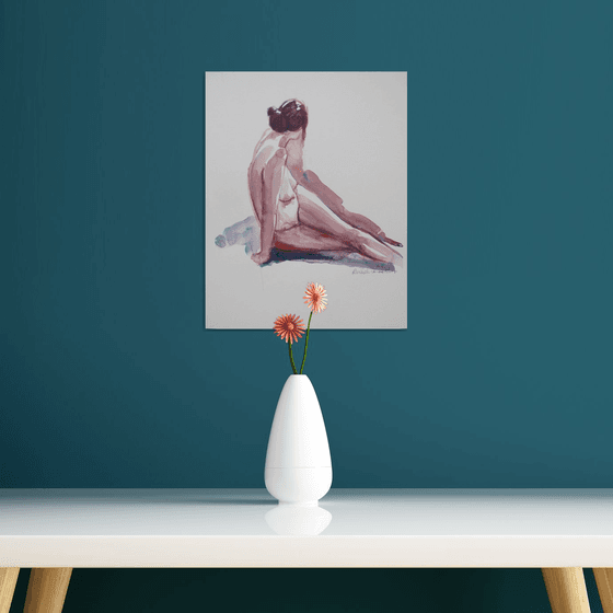 Seated female nude