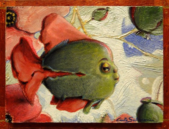 POPPY FISH - (framed)