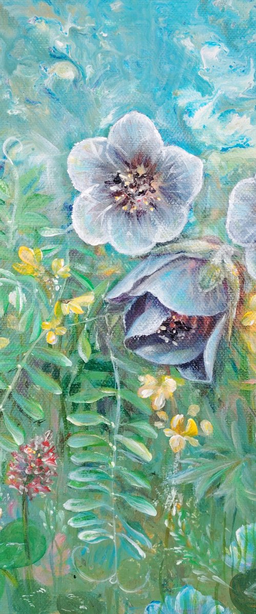Author's artwork "Where Flowers Whisper" by Elena Pertceva