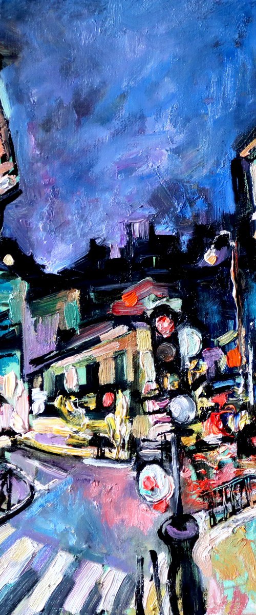 Night in Antibes by Nikifor Swiristuhin