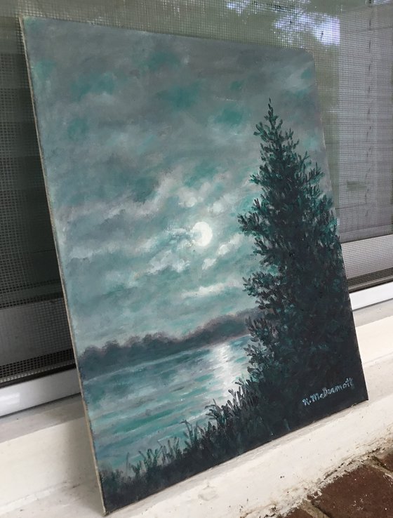 Nocturne in Turquoise - oil 10X8 (SOLD)