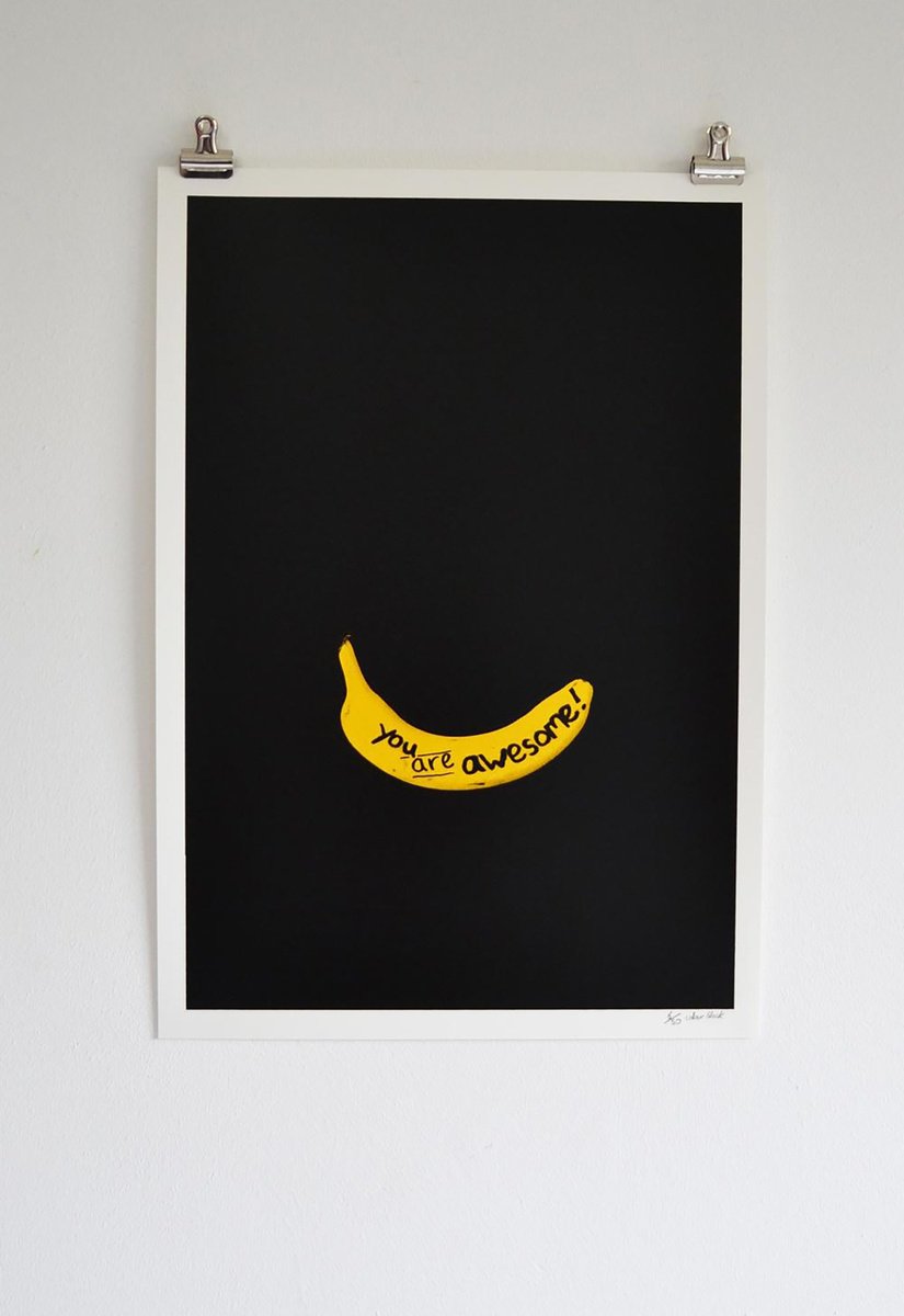 Typographic Screenprint , You Are Awesome By Colour Black, 14 X 20, Artwork For Sale On Artfinder