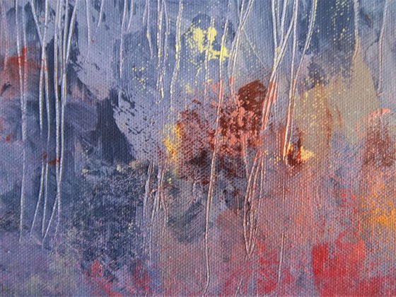 Une Belle Rencontre Au Crépuscule 23.6"x31.5"  | Medium Abstract Landscape |