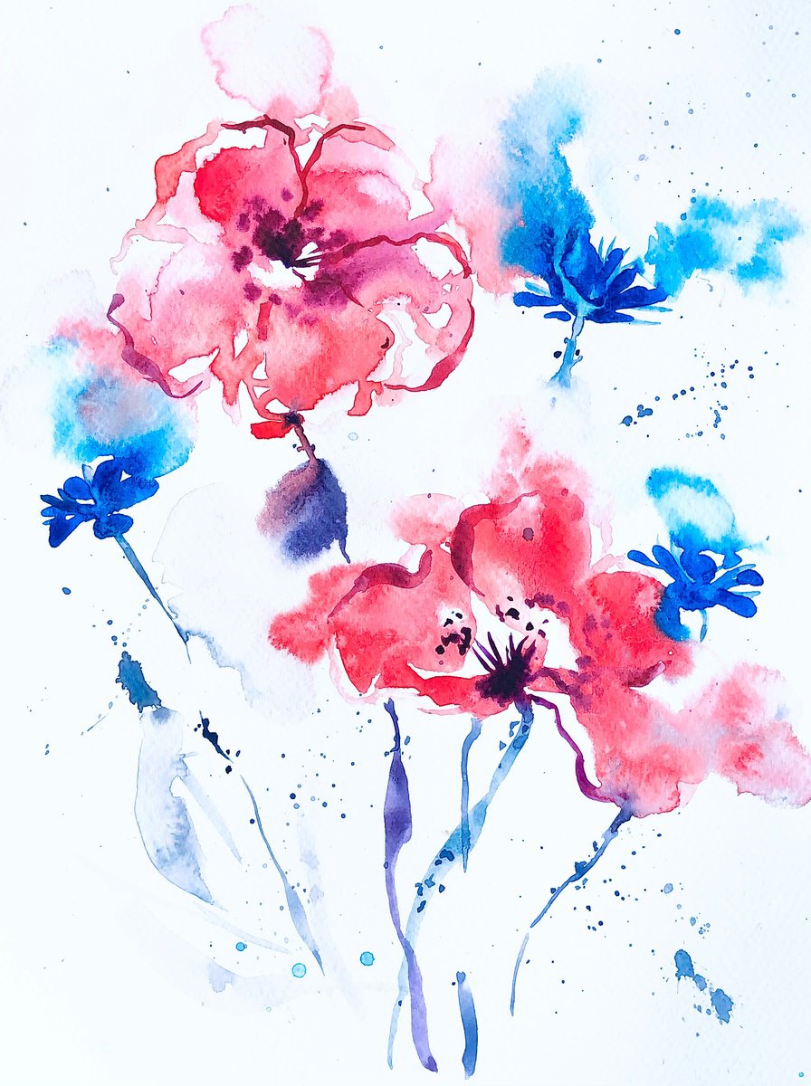 Poppies and Cornflowers by Svetlana Wittmann