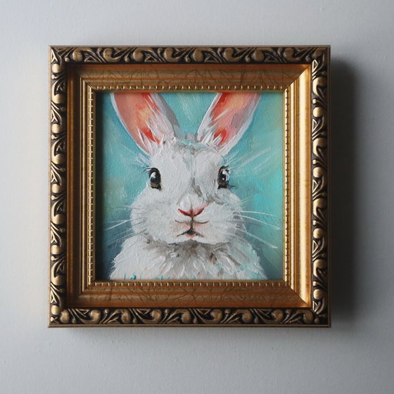 Bunny Painting Framed