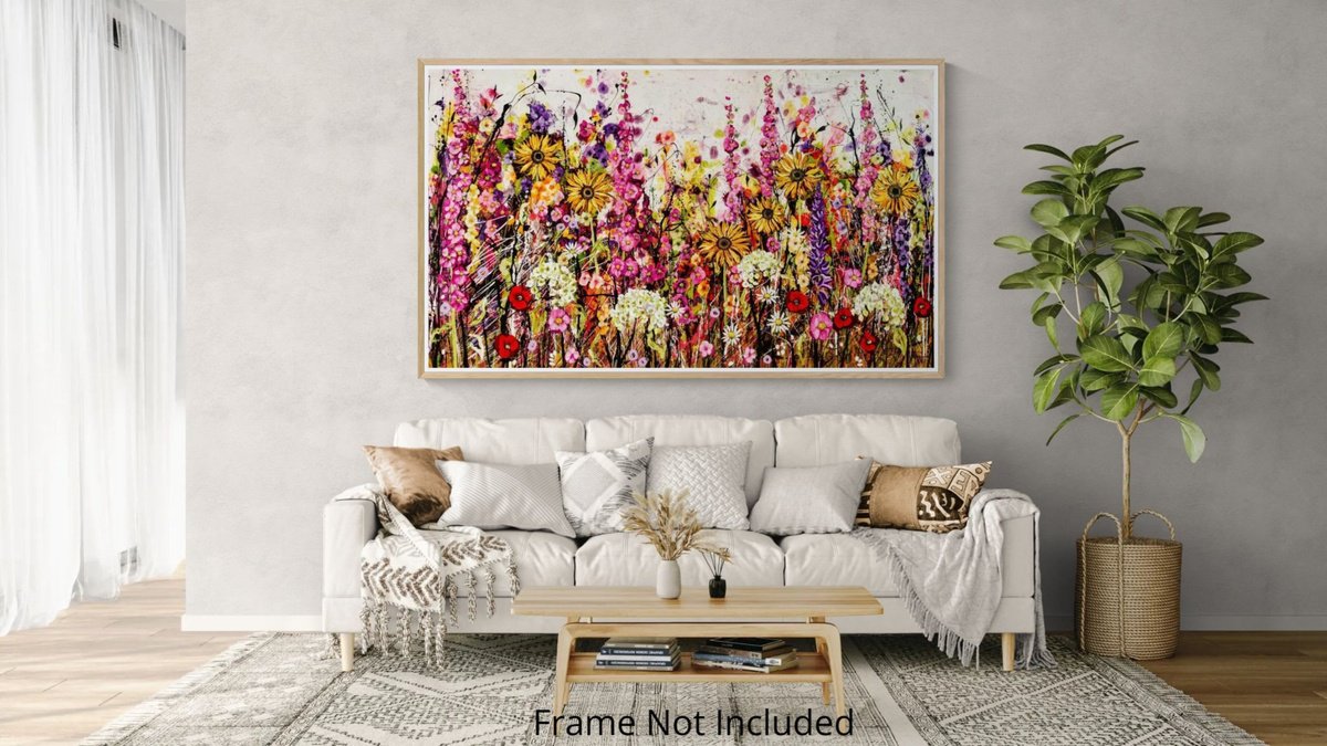 Expressive Oil Painting , The Kinetic Garden By Angie Wright, 79 X 47, Artwork For Sale On Artfinder
