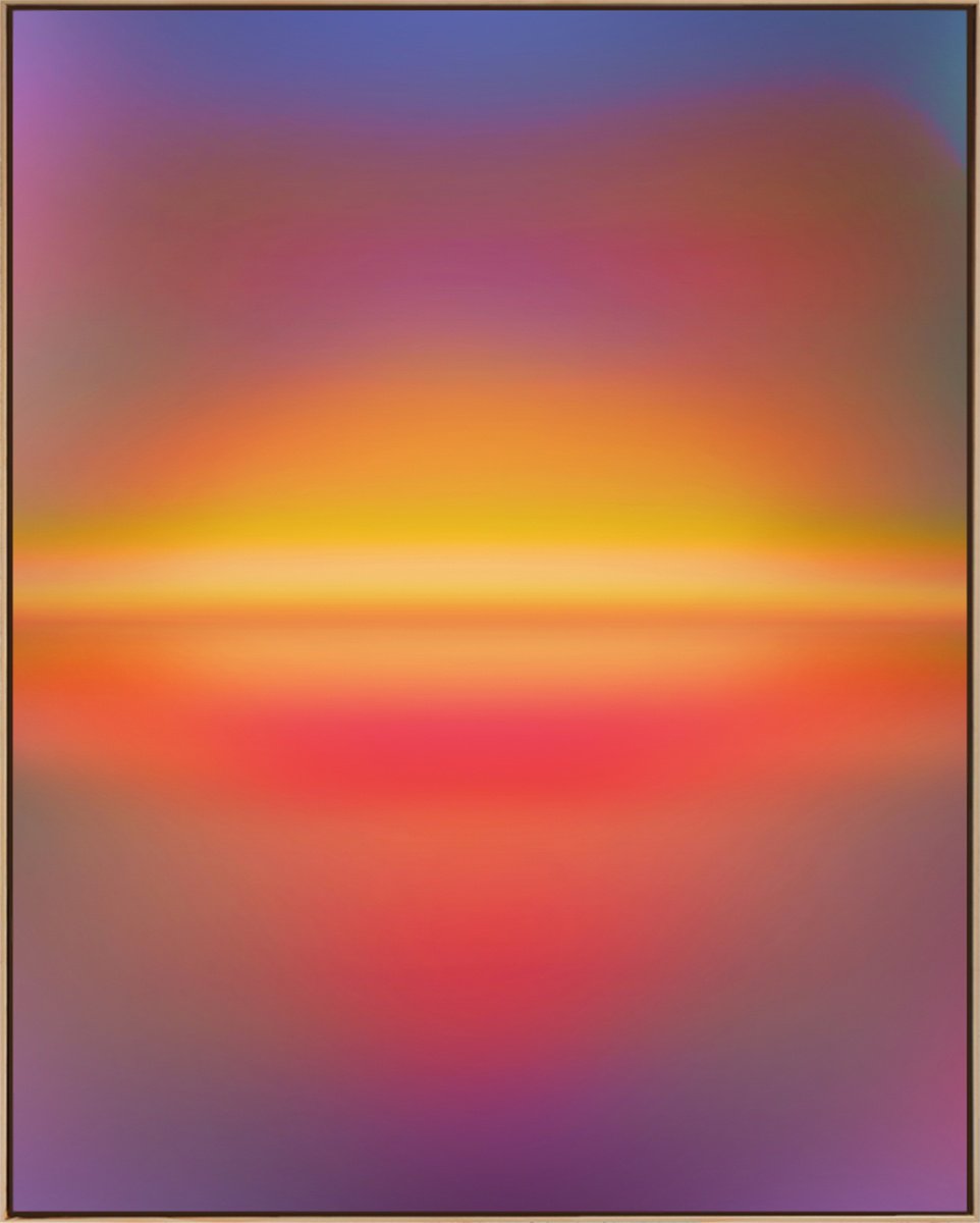 Expressive Landscape Acrylic Painting By Jonas Peres, 47 X 59, Sweet Farewell, Study 1, Original Artwork