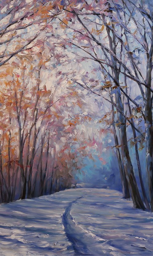 "Dawn in the Winter Forest" by Gennady Vylusk