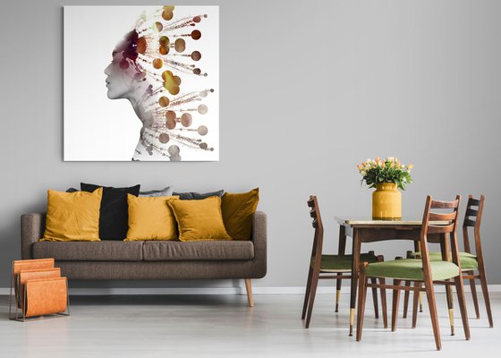 Nature collection Vol 27. Golden Balls. Art portrait on canvas