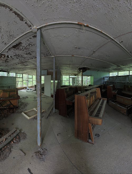 #26. Pripyat mausoleum of pianos 1 - XL size by Stanislav Vederskyi