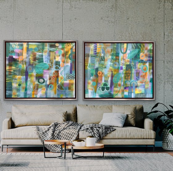 Go With the Flow (Diptych)