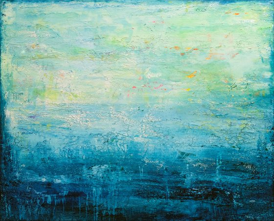 Abstract Turquoise Landscape IX