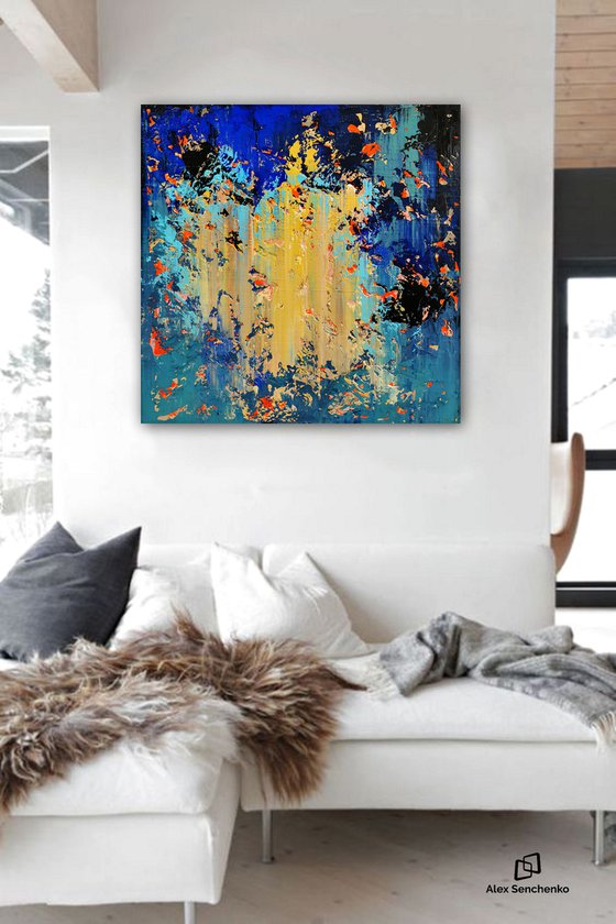 100x100cm. / abstract painting / Abstract 21105