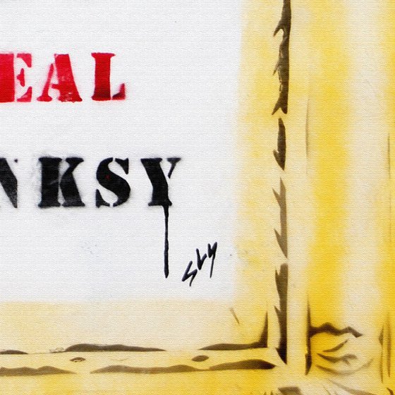 A real Banksy (on box canvas).