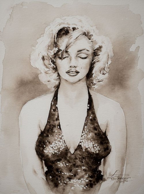 Portrait of Marylin Monroe by Eve Mazur