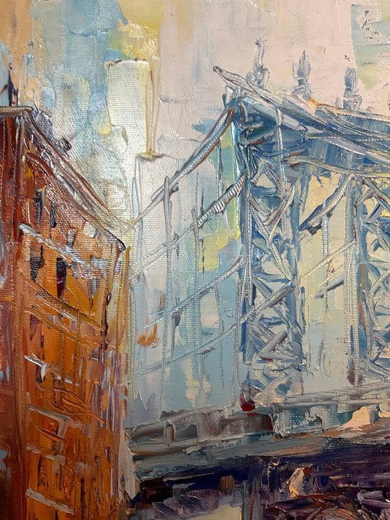 New York umbrellas. Pastel mood