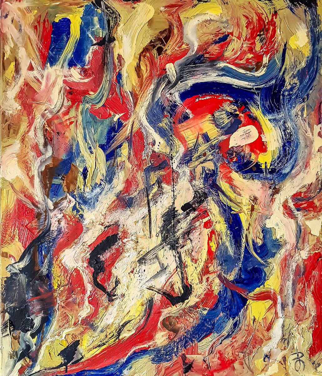  - Substitution- Action Painting in THE style OF Willem DE Kooning by Retne by Retne