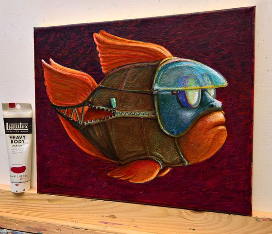 THE BIKER FISH - ( 25 x 30 cm )