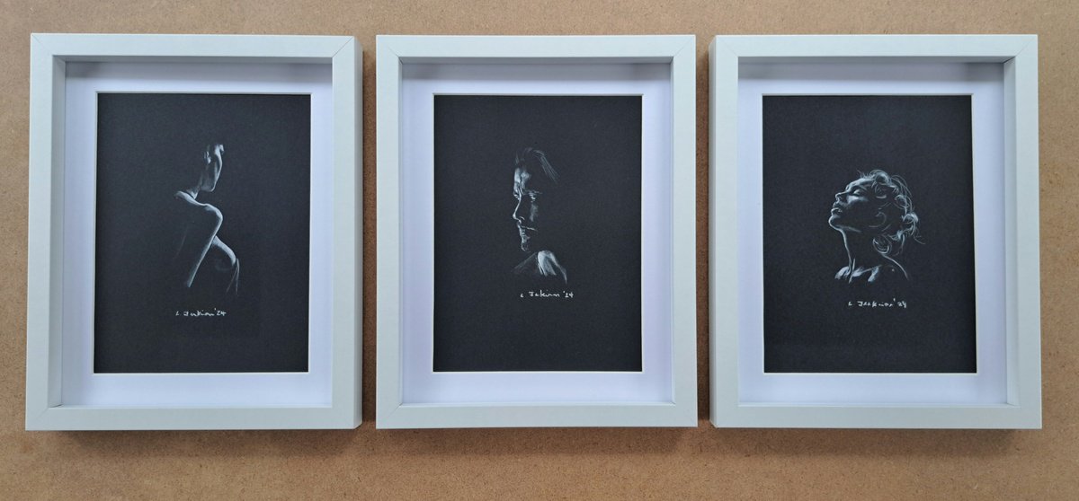 Portrait Pencil Drawing By Lee Jenkinson, 9 X 11", B&W 3, Original Artwork