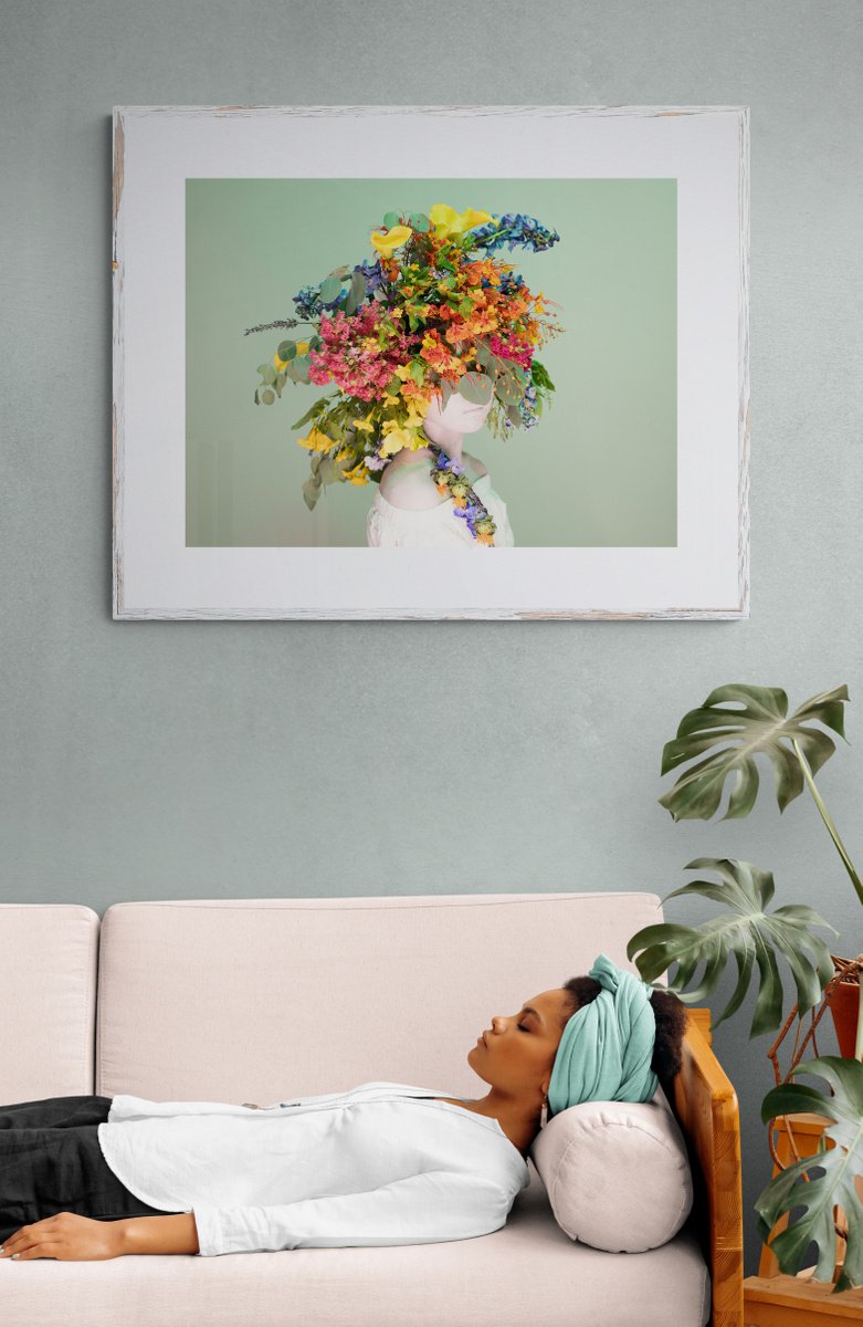 Expressive Portrait Photograph By Ziesook You, 28 X 21", Scent Of Austin 08062021E, Original Artwork