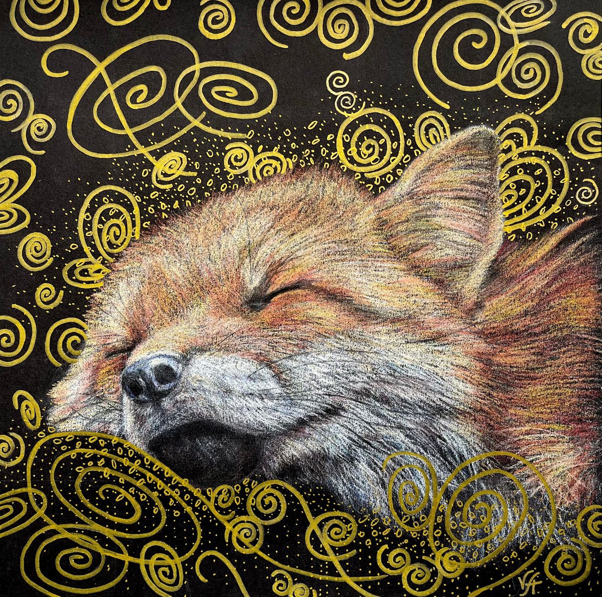 Sweet dream fox by Alona Vakhmistrova