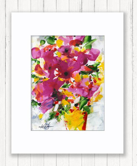 Blooms Of Joy 7 - Vase Of Flowers Painting by Kathy Morton Stanion