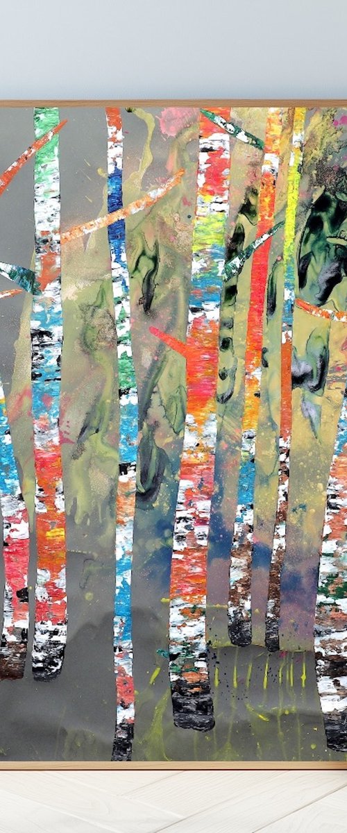 Chromatic Forest Rising by Poovi Art