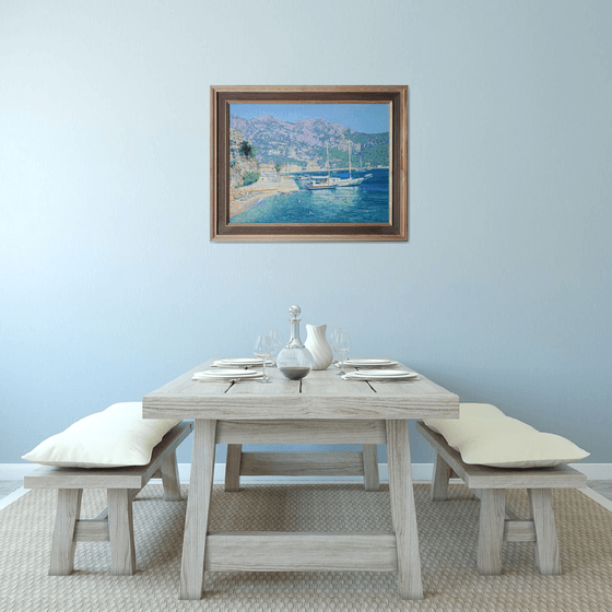 Yachts in the Turunc Koyu harbor